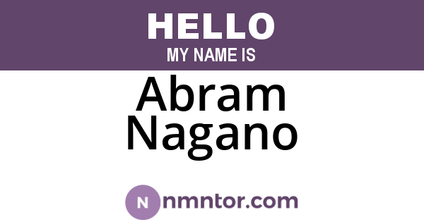 Abram Nagano