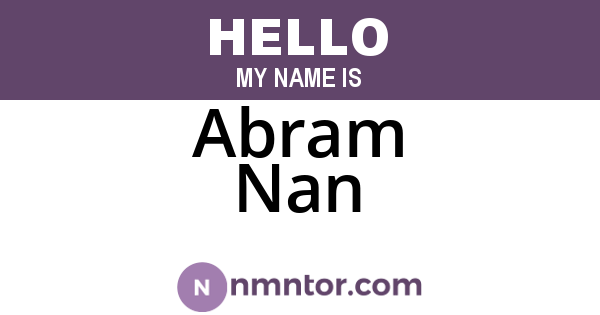 Abram Nan