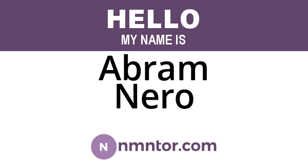 Abram Nero