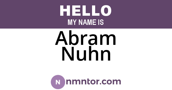 Abram Nuhn