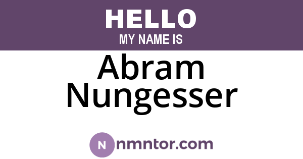 Abram Nungesser