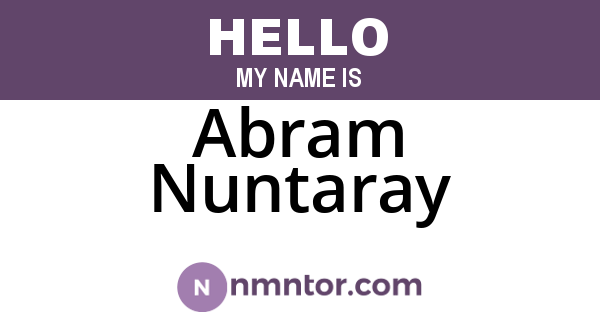 Abram Nuntaray