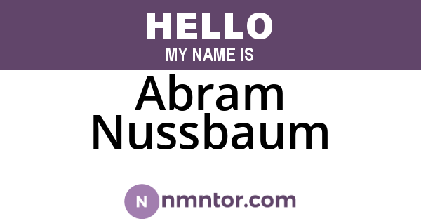 Abram Nussbaum