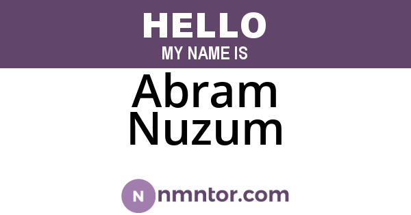 Abram Nuzum