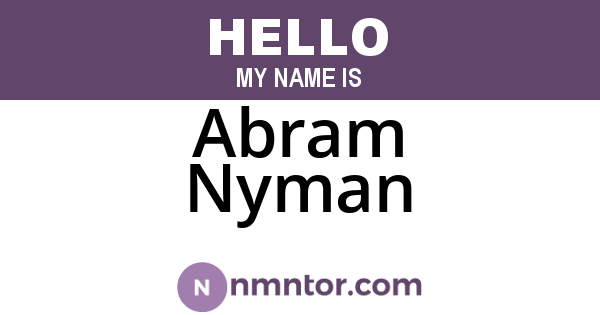 Abram Nyman