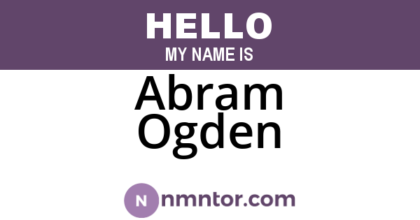 Abram Ogden