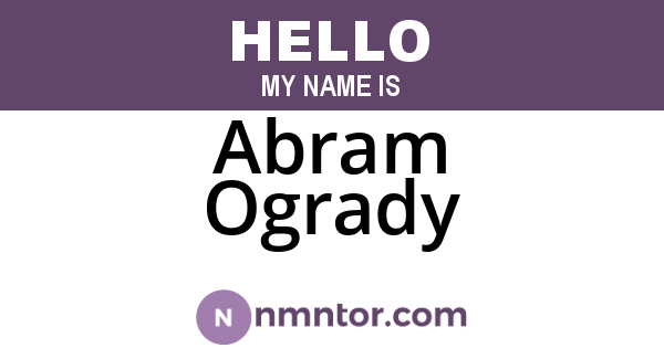 Abram Ogrady