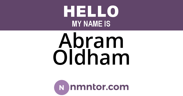 Abram Oldham