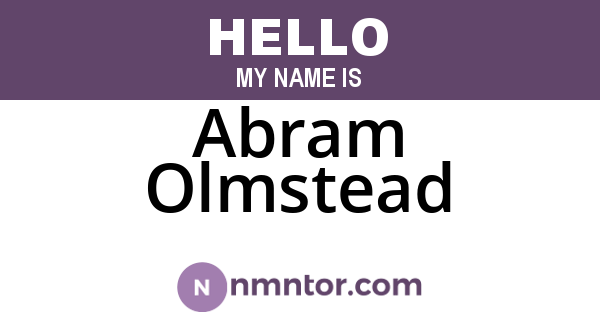 Abram Olmstead