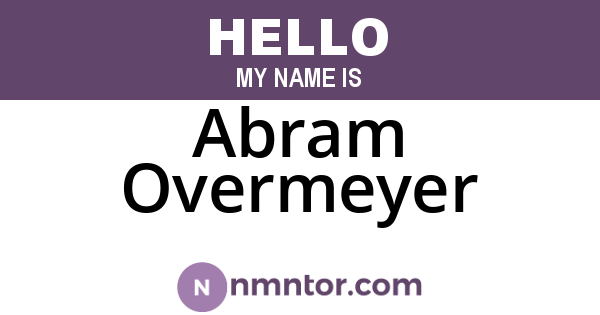Abram Overmeyer