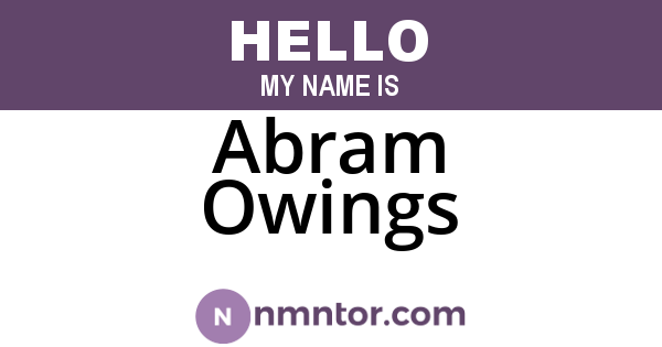 Abram Owings