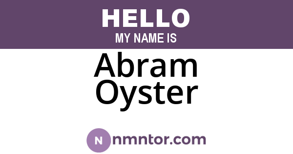 Abram Oyster