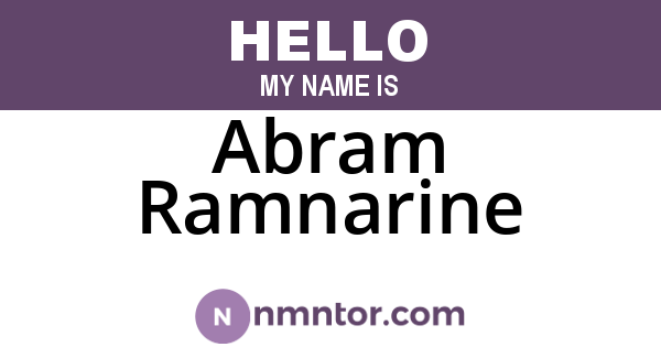 Abram Ramnarine