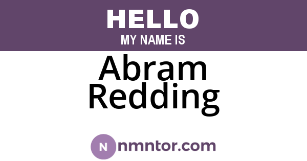 Abram Redding