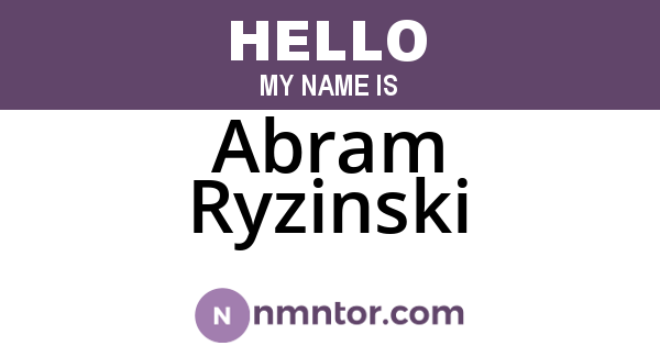 Abram Ryzinski