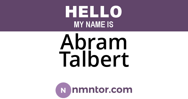 Abram Talbert