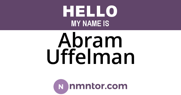 Abram Uffelman