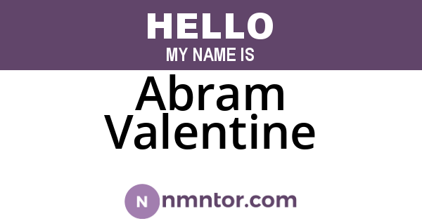 Abram Valentine