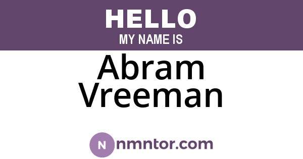 Abram Vreeman