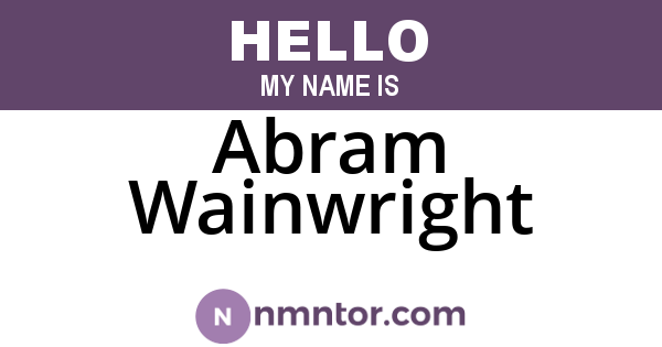Abram Wainwright