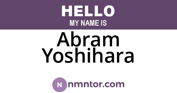 Abram Yoshihara