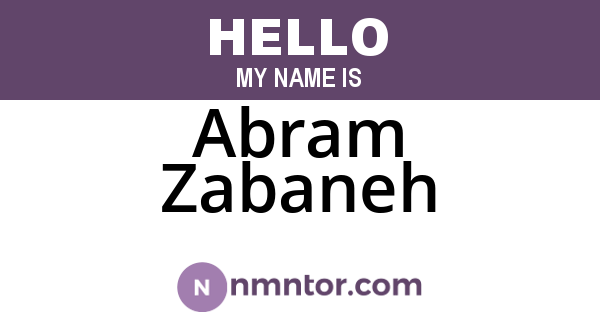 Abram Zabaneh