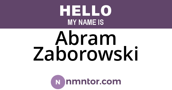 Abram Zaborowski