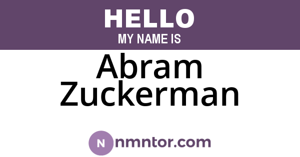Abram Zuckerman
