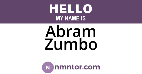 Abram Zumbo