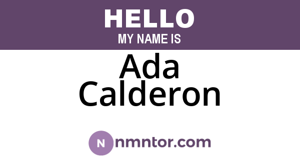 Ada Calderon