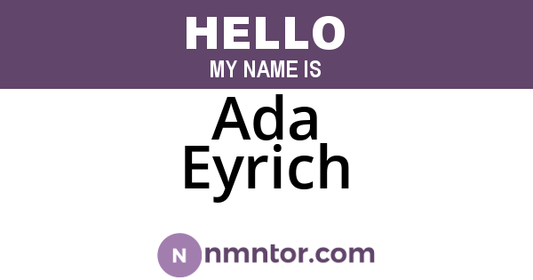 Ada Eyrich