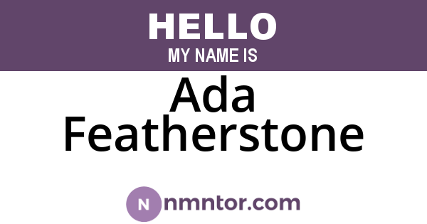 Ada Featherstone