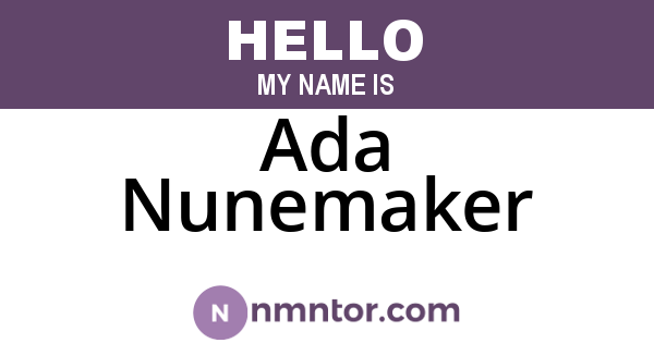 Ada Nunemaker