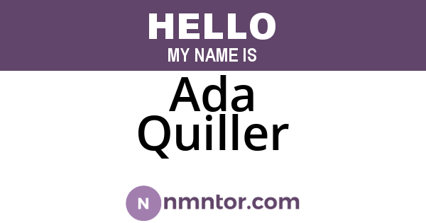 Ada Quiller