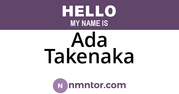 Ada Takenaka