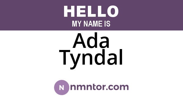 Ada Tyndal
