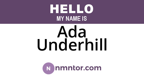 Ada Underhill