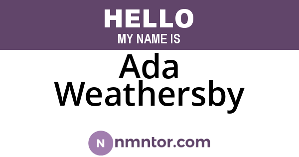 Ada Weathersby