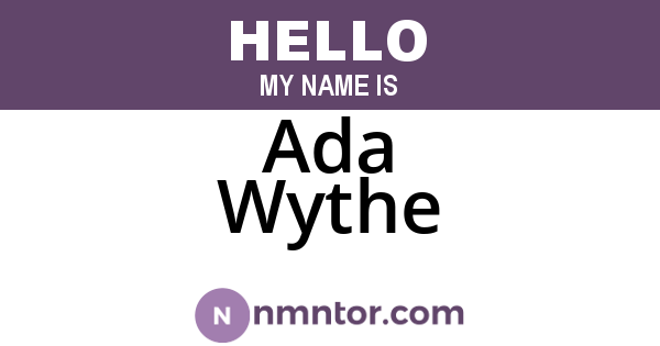 Ada Wythe