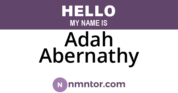 Adah Abernathy