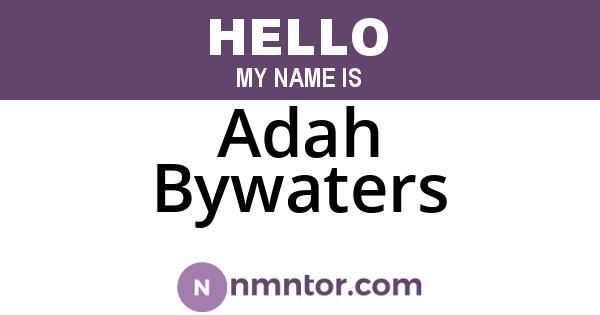 Adah Bywaters