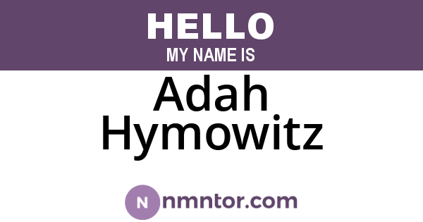 Adah Hymowitz