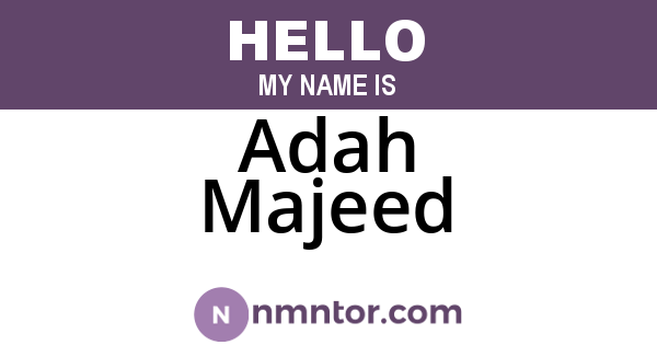 Adah Majeed