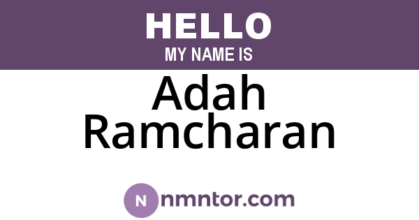 Adah Ramcharan