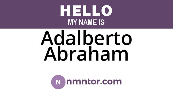 Adalberto Abraham