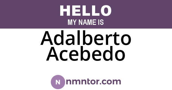 Adalberto Acebedo