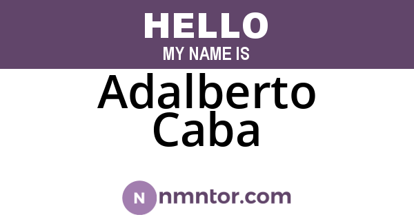 Adalberto Caba