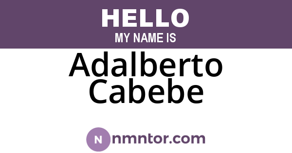 Adalberto Cabebe