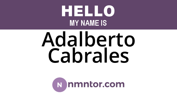 Adalberto Cabrales