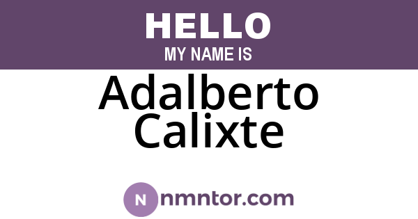 Adalberto Calixte